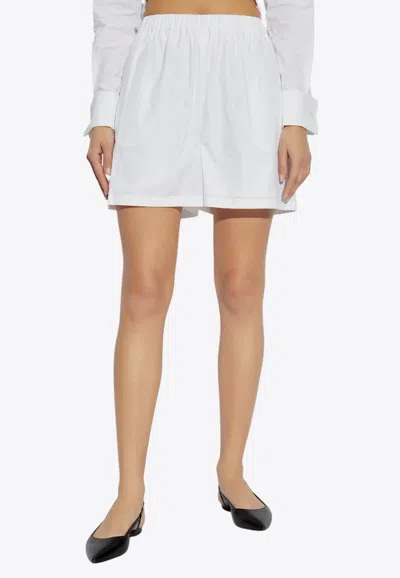 Max Mara Antiope Elasticated Mini Shorts In White