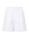 Max Mara Antiope Elasticated-waist Mini Shorts In Optical White