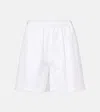 Max Mara Waistband Drawstring Eyelets Pockets Shorts In White