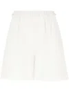 Max Mara Antiope Elasticated-waist Mini Shorts In 白色