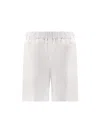 Max Mara Antiope Elasticated-waist Mini Shorts In White