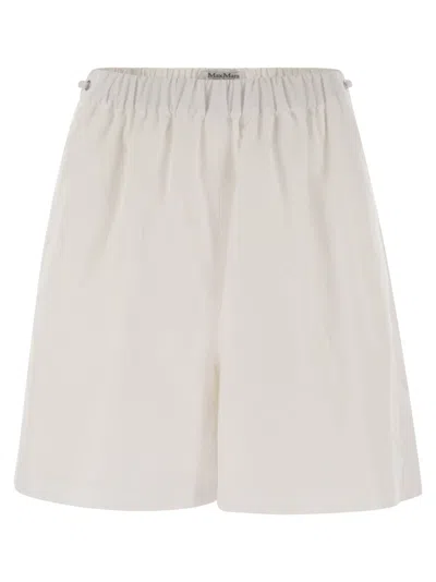 Max Mara Belt Pocket Shorts In White