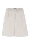 Max Mara Waistband Drawstring Eyelets Pockets Shorts In White