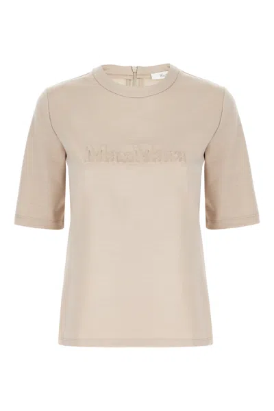 Max Mara Antiqued Pink Wool T-shirt In Neutral