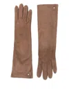 Max Mara Logo-detailing Gloves In Brown