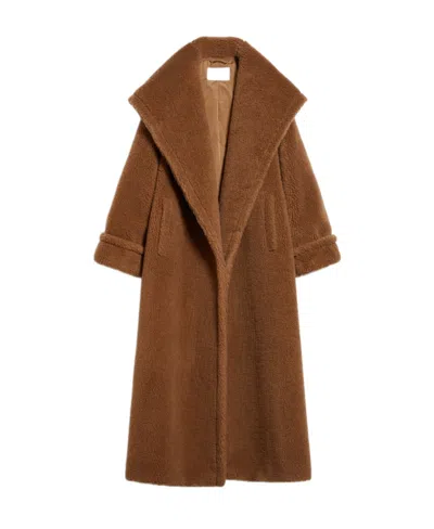 MAX MARA APOGEO FLEECE HOODED MIDI COAT