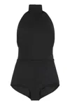 Max Mara Apogeo Turtleneck Viscose Bodysuit In Black