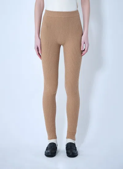 Max Mara Apogeo Knitted Pants In Brown