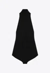 Max Mara Apogeo Turtleneck Viscose Bodysuit In Black