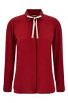Max Mara Apollo Long-sleeved Silk Shirt In Red