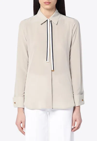 MAX MARA APOLLO SILK SHIRT WITH TIE