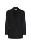Max Mara Appia Virgin Wool Blazer With Sequins In Black