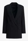 Max Mara Appia Double-breasted Blazer In Black