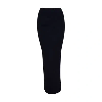 Max Mara Aprile Maxi Knitted Skirt In Blue