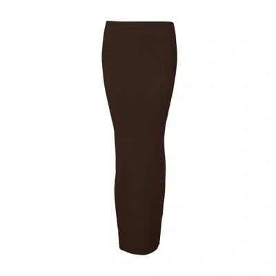 Max Mara Aprile Maxi Knitted Skirt In Brown