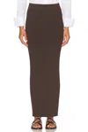 Max Mara Aprile Ribbed-knit Maxi Skirt In Brown