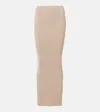 Max Mara Aprile1234 High-rise Crêpe Maxi Skirt In Beige