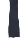 Max Mara Ribbed Detail High-waisted Long Skirt In Blue