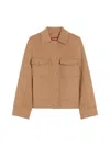 Max Mara 'cles' Belted Coat In Neutral
