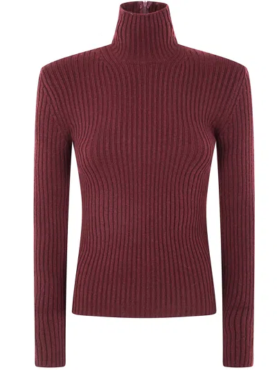 Max Mara "aral1234" Pullover Sweater In Burgundy
