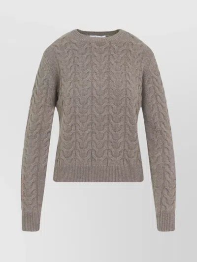 MAX MARA ARAMIS CABLE KNIT CREW NECK SWEATER