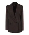 Max Mara Arca Double-breasted Blazer In Brown
