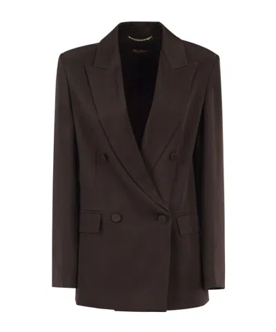 Max Mara Arca Double-breasted Blazer In Brown