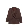 Max Mara Arca Double-breasted Blazer In Brown