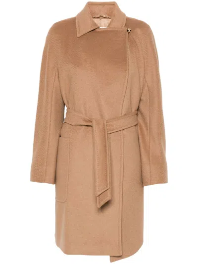 Max Mara Arcella Coat In Brown