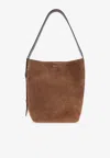 Max Mara Archeti Suede Shoulder Bag In Brown