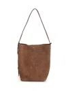 Max Mara Archetipo 1 S V3 Archetipo Bucket Bag In Suede Shoulder Bags Brown