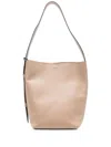 Max Mara Archetipo Leather Bucket Bag In Neutral