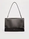Max Mara Archetipo 06 Leather Shoulder Bag In Black