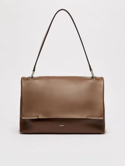 Max Mara Archetipo 06 Leather Shoulder Bag In Brown