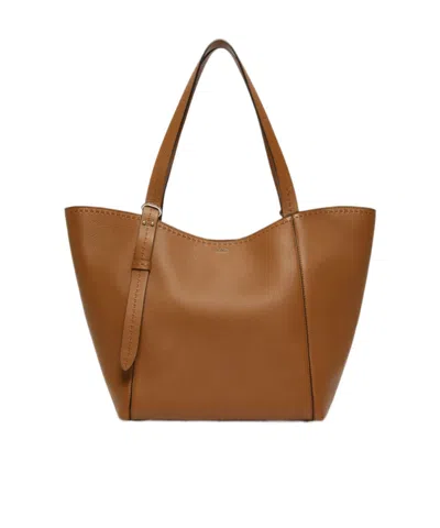 Max Mara Archetipo Leather Tote In Brown