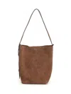 Max Mara Archetipo 1 S V3 Archetipo Bucket Bag In Suede Shoulder Bags Brown In Brown