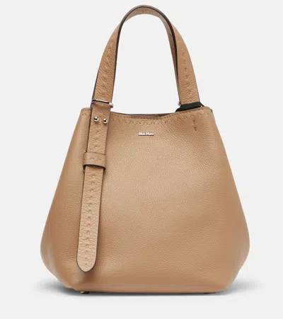 Max Mara Archetipo Medium Leather Shoulder Bag