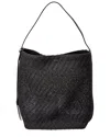 Max Mara Archetipo Medium Leather-trim Tote In Black