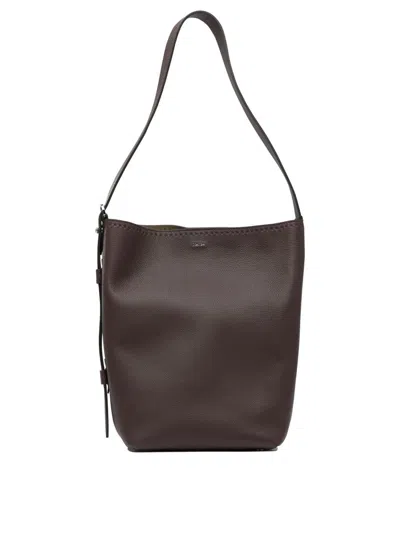 Max Mara Medium Archetipo Leather Shoulder Bag In Brown