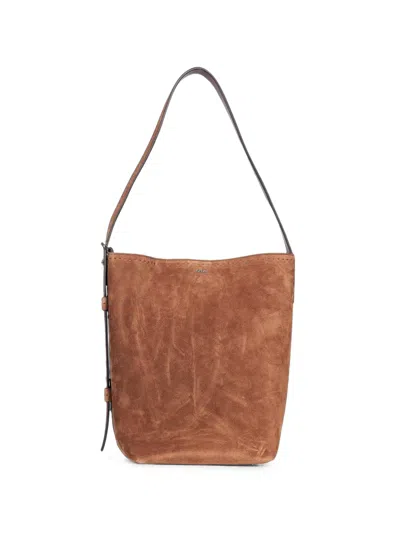 Max Mara Archetipo Suede Tote Bag In Brown
