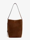 Max Mara Calfskin Shoulder Bag Adjustable Strap In Brown