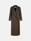 Max Mara 'arco 1234' Chocolate Virgin Wool Coat In Brown