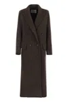 Max Mara Double-breasted Coat In Brown