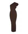Max Mara Arda 1234 Ribbed Stretch Viscose Dress In Brown