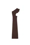 Max Mara One-shoulder Dress Featuring Cut-out Detail In Brown