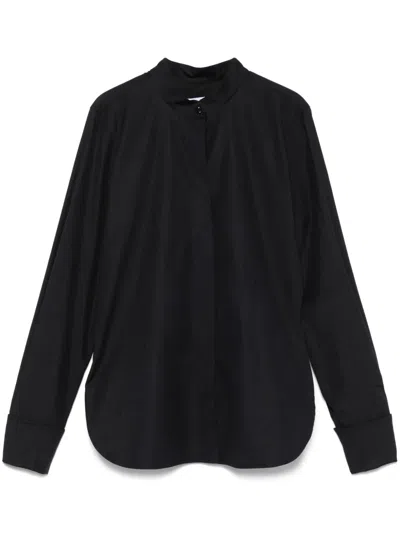 Max Mara Women Avion Cady Silk Stretch Shirt In Black