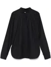 Max Mara Buttoned Long-sleeved Shirt In Black