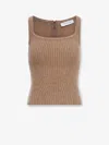 Max Mara Aretusa Wool And Cashmere Top In Brown