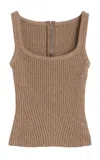 Max Mara Aretusa Wool-cashmere Sweater In Brown