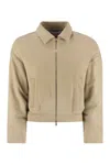 Max Mara Argenta - Cropped Silk And Cotton Sweatshirt In Brown